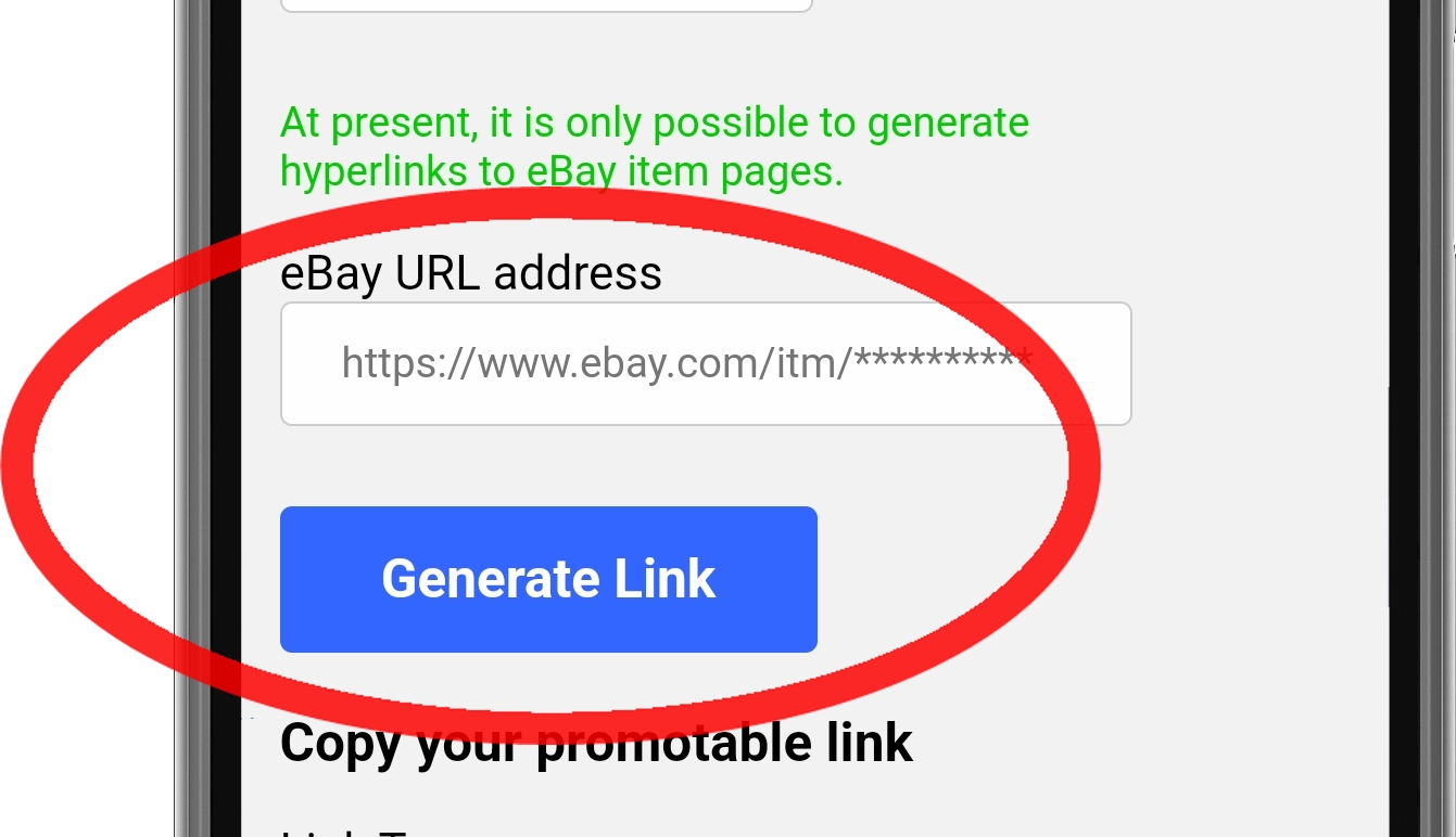 paste eBay™ item URL